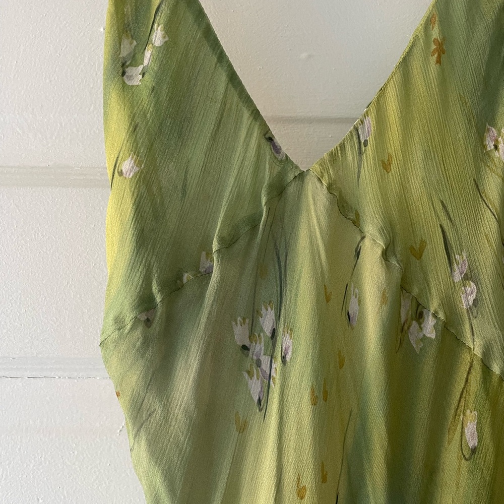 Green Floral Maxi Dress - Zara